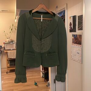 Free People Green Steampunk Blazer